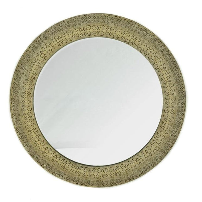 Moroccan Style Round Wall Mirror 60cm.