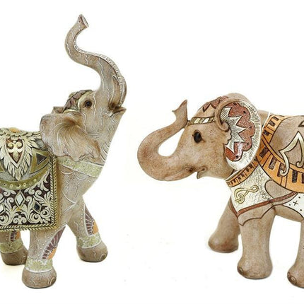 Set 2  Elephant Sculpture 21x28cm.