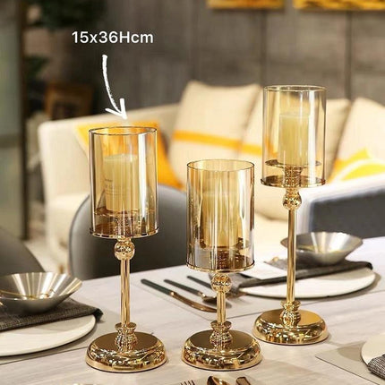 Gold Decorative Candle Holder Lantern 36cm.