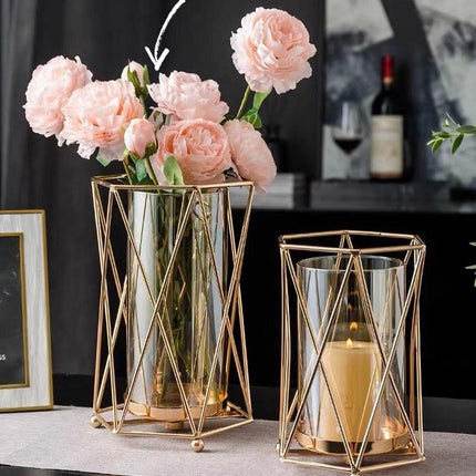 Gold Decorative Candle Holder Lantern 22cm.