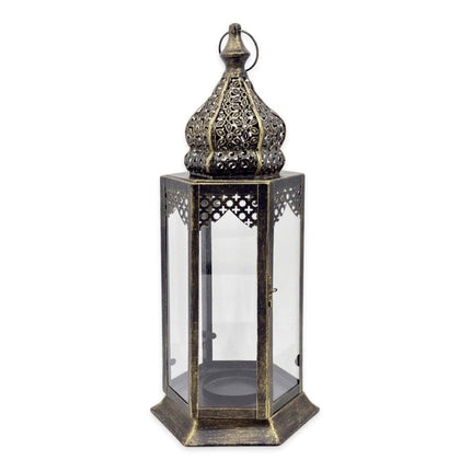 Moroccan Lantern Antique Look Metal 49cm.
