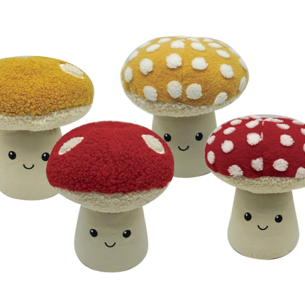 Set 4 Mushroom Door Stopper 4 Assorted 19x22cm.