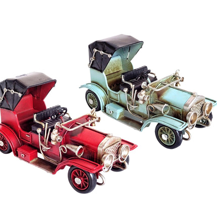 Set 2 Metal Car T Model Ford Look A Like 2 Assorted 16x8cm.