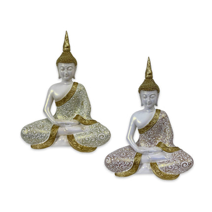 Set 2 Buddha Statue Assort 20cm.