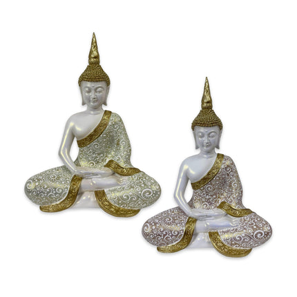 Set 2 Buddha Statue Assort 25cm.