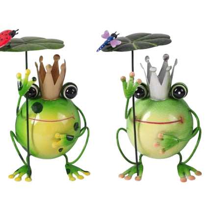 Set 2 Metal Frog Decor Assort 24cm.