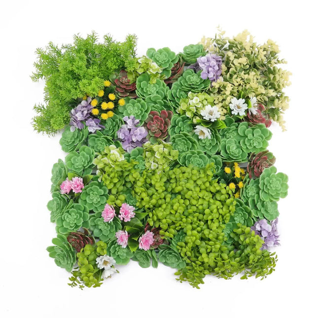 Artificial Dense Succulent Green Wall / Vertical Garden Panel 50cm x 50cm UV Resistant.