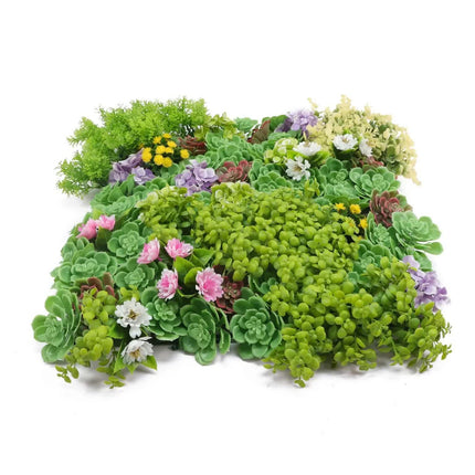 Artificial Dense Succulent Green Wall / Vertical Garden Panel 50cm x 50cm UV Resistant.