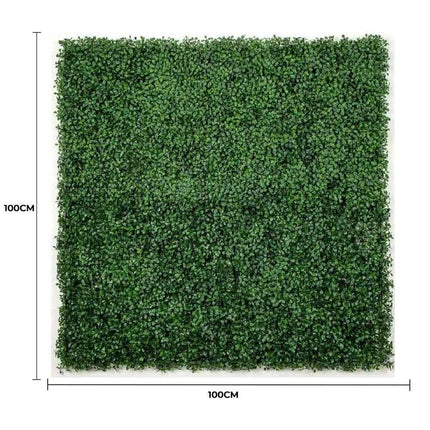 Boxwood Hedge Screen Green Wall Panel UV Resistant 100cm x 100cm.