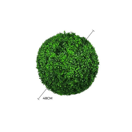 Large Green Leaf Buxus Faulkner Topiary Ball UV Resistant 48cm.