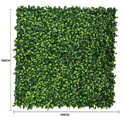 Jasmine Hedge Screen Green Wall Panel UV Resistant 100cm x 100cm.