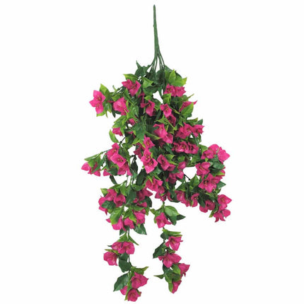 Hanging Artificial Bougainvillea Plant (Pink / Lilac) UV Resistant 90cm.