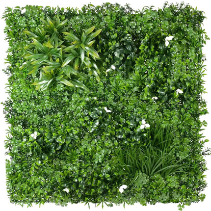 Luxury White Oasis Vertical Garden / Green Wall UV Resistant 1m x 1m.