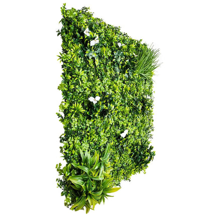 Luxury White Oasis Vertical Garden / Green Wall UV Resistant 1m x 1m.
