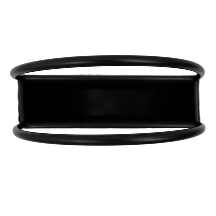 Premium Floating Half Moon / Semi Circle Metal Wall Planter | Onyx Black 35cm.