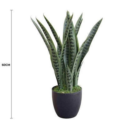 Artificial Snake Plant Sansevieria UV Resistant 60cm.