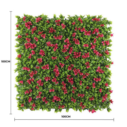 Luxury Flowering Pink Vertical Garden / Green Wall UV Resistant 1m X 1m.