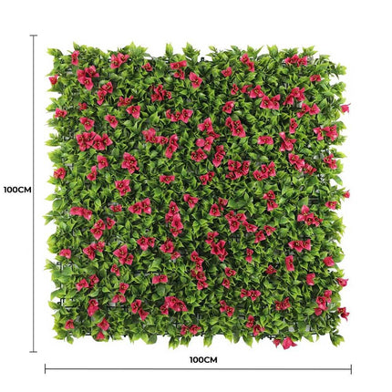 Luxury Flowering Pink Vertical Garden / Green Wall UV Resistant 1m X 1m.