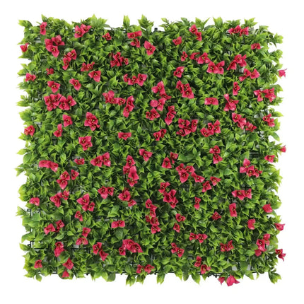 Luxury Flowering Pink Vertical Garden / Green Wall UV Resistant 1m X 1m.