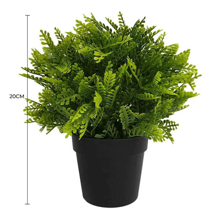 Small Potted Artificial Mimosa Fern UV Resistant 20cm.