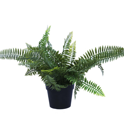 Small Potted Artificial Dark Green Fern Plant UV Resistant 20cm.