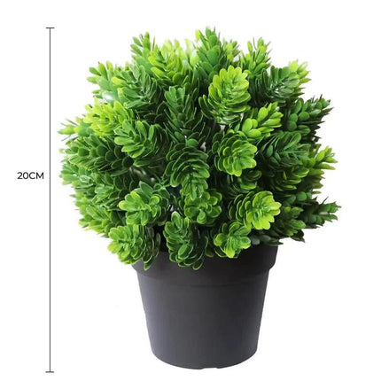 Small Potted Artificial Flowering Hop Plant UV Resistant 20cm.