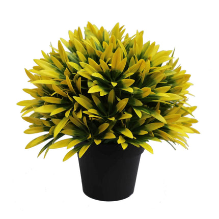 Small Potted Artificial Decorative Yellow Lily Plant UV Resistant 20cm.