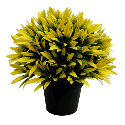 Small Potted Artificial Decorative Yellow Lily Plant UV Resistant 20cm.