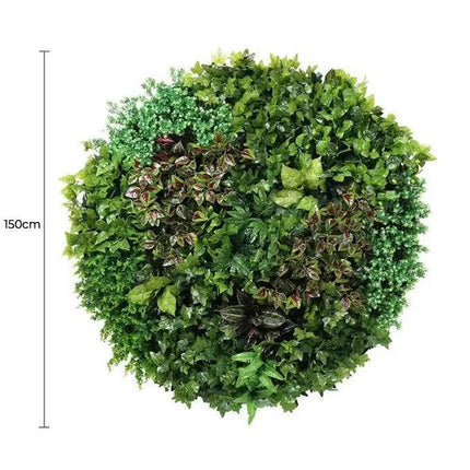 Artificial Green Wall Disc Art 150cm Dense Green Sensation (Onyx Black).