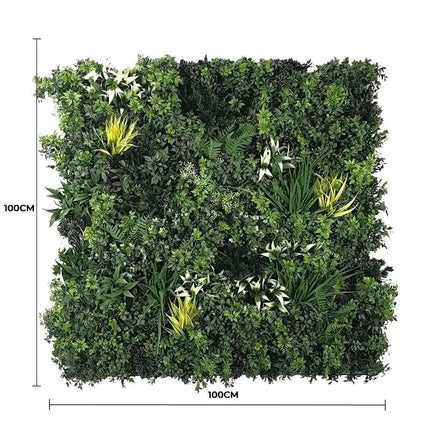 Green Forest Bespoke Commercial Grade Metal Backed Vertical Garden / Green Wall UV Resistant 1m x 1m Fire Retardant.