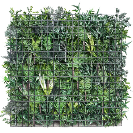 Green Forest Bespoke Commercial Grade Metal Backed Vertical Garden / Green Wall UV Resistant 1m x 1m Fire Retardant.