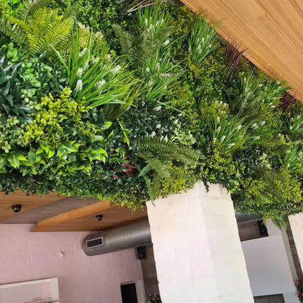 Luxury Lush Spring Recycled Vertical Garden / Green Wall UV Resistant 100cm x 100cm.