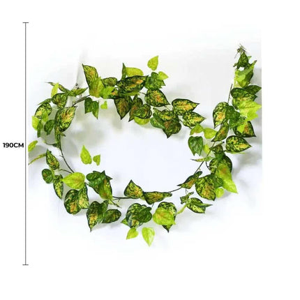 Mixed Yellow and Red Pothos Garland 190cm.