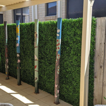 Mixed Boxwood Hedge Panels / Screens UV Resistant 1m X 1m.