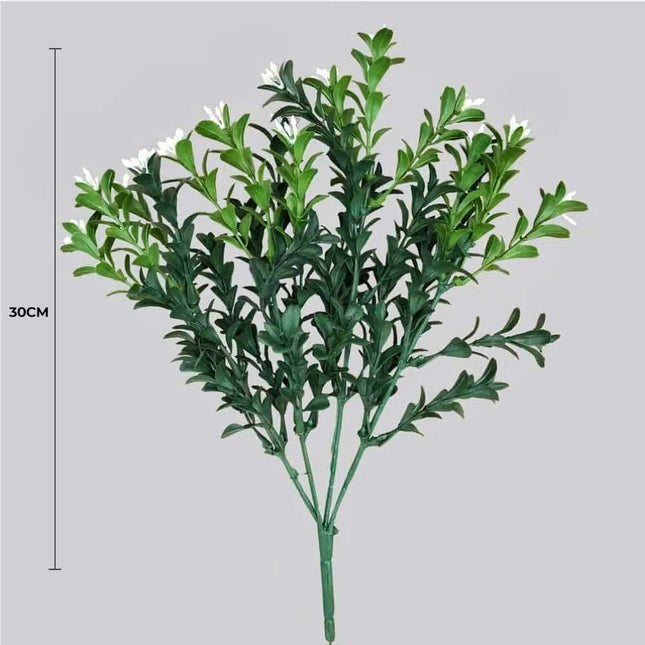 Artificial Flowering Boxwood Stem UV Resistant 30cm.