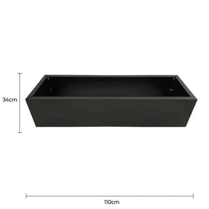 Black Metal Planter Medium.