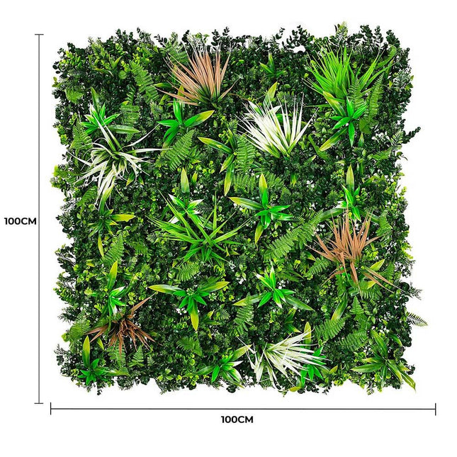 Wild Tropics Vertical Garden / Green Wall UV Resistant 100cm X 100cm.
