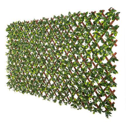 Premium Jasmine Artificial Hedge Extendable Trellis / Screen 2 Meter By 1 Meter UV Resistant (PVC).
