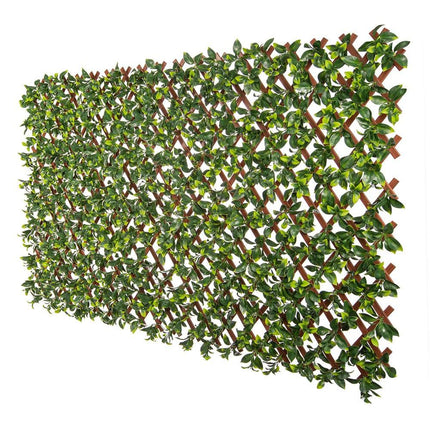Premium Jasmine Artificial Hedge Extendable Trellis / Screen 2 Meter By 1 Meter UV Resistant (PVC).