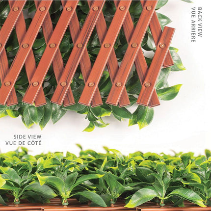 Premium Jasmine Artificial Hedge Extendable Trellis / Screen 2 Meter By 1 Meter UV Resistant (PVC).