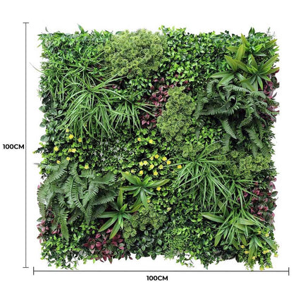 Luxury Country Fern Recycled Vertical Garden / Green Wall UV Resistant 100cm X 100cm.