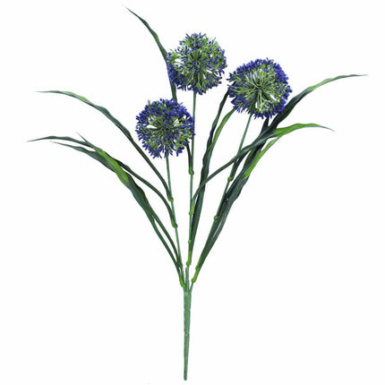 Lush Flowering Purple Hydrangea Stem 35cm UV Resistant.