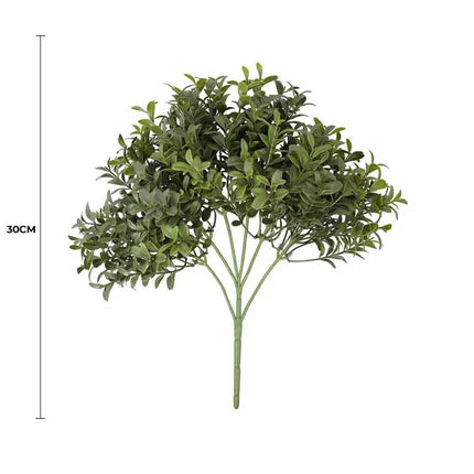Dense Artificial Buxus Foliage 30cm UV Resistant.