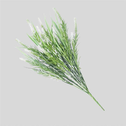 Long Artificial Lavender Stem (White) 50cm UV Resistant.