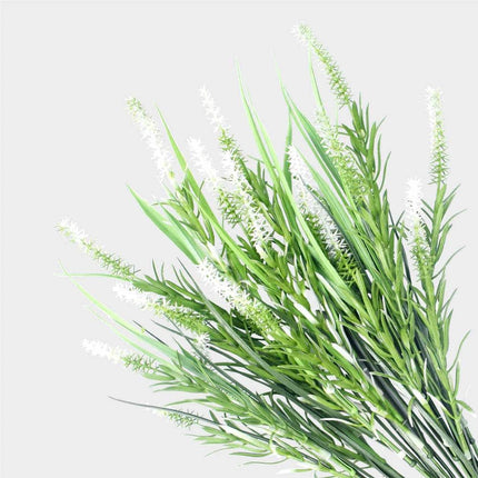 Long Artificial Lavender Stem (White) 50cm UV Resistant.