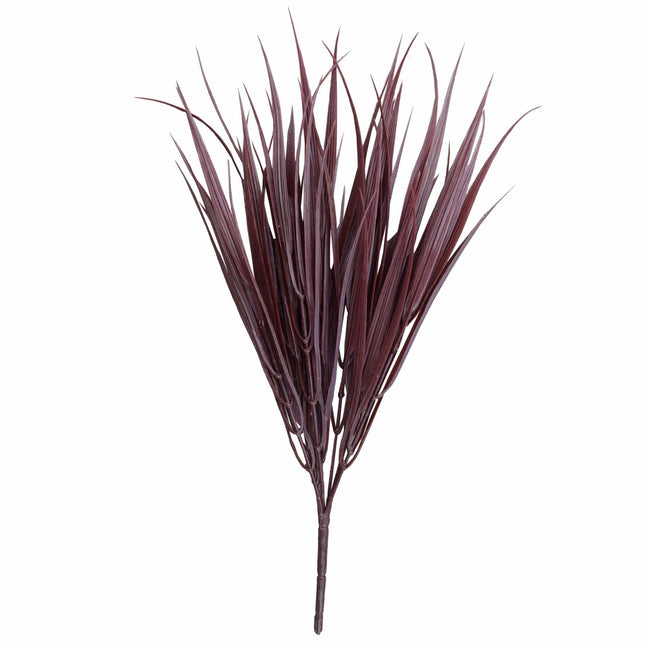 Dark Red Artificial Grass Stem 35cm Long UV Resistant.
