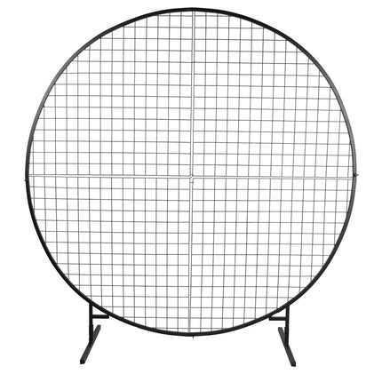 Sturdy Circular Flower Wall / Event Stand 200cm Diameter (Black Frame).