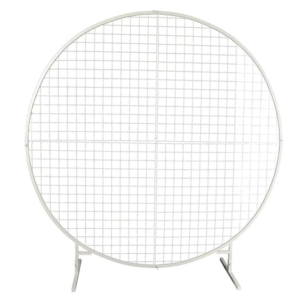 Sturdy Circular Flower Wall / Event Stand 200cm Diameter (White Frame).