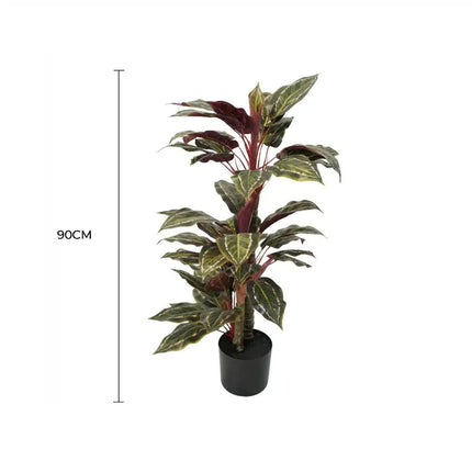 Artificial Wide Leaf Cordyline Plant 90cm.