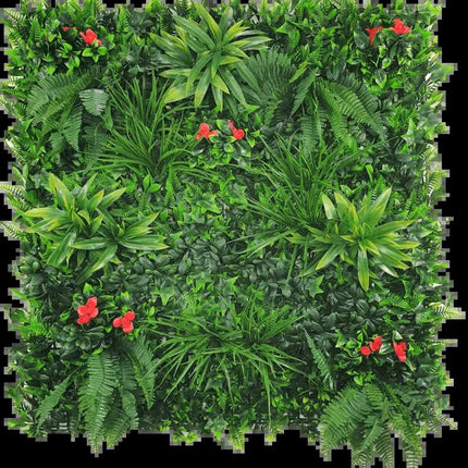 Elegant Red Rose Vertical Garden / Green Wall UV Resistant 100cm x 100cm.